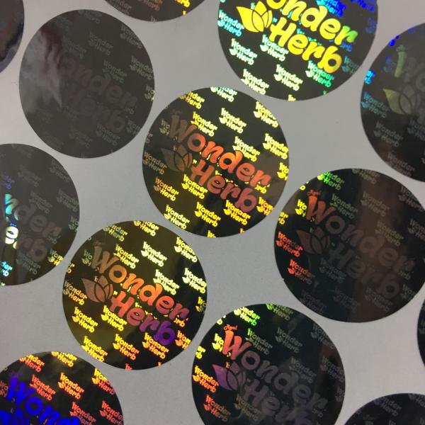 Цветная лазерная PET голографическая наклейка для безопасности и личной гигиены