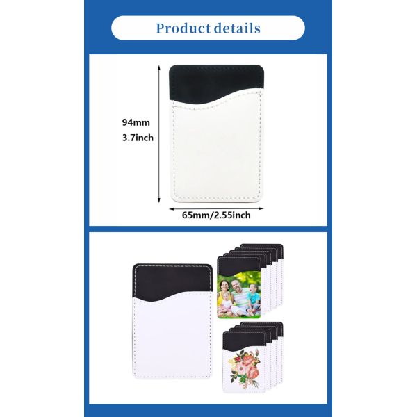 ZELOYAUT Wholesale Sublimation Blank Promotion Business Gifts Pu Sublimation Phone Card Holder Custom logo Card Holder Wallet