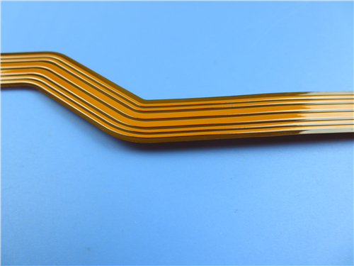 Dual Layer Flexible PCB Built On Polyimide with 2 oz Copper and Immersion Gold for Industrial Control