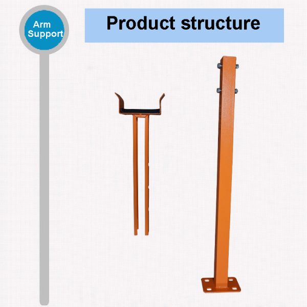 Height Adjustable Rust-proof Baked Paint Boom Barrier Stand with Anti-collision Cushion