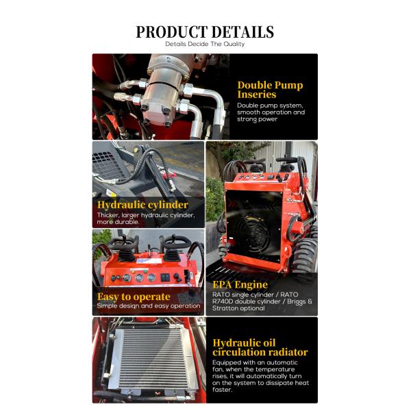 Free Shipping Mini Skid Steer Loader Cheap Wheel Loader Minicargador Farm CE EPA Engine Compact Skid Steer Loaders