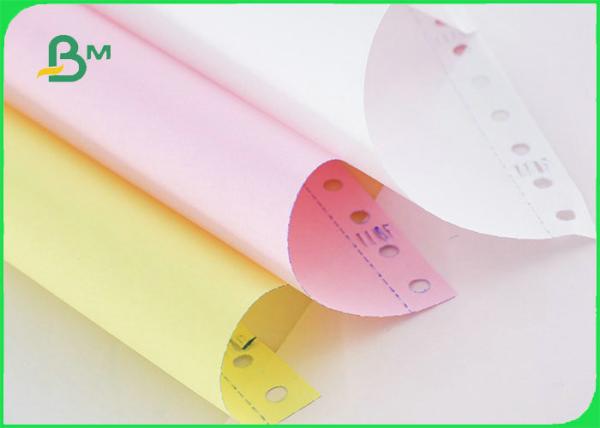 papier autocopiant rose blanc de NCR de 3 couches 55gsm pour l'image bleue de formes d'affaires commerciales