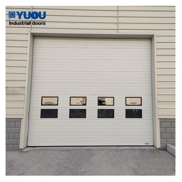 Galvanized Sectional Electric Garage Doors 8m Warehouse Overhead Door Windproof