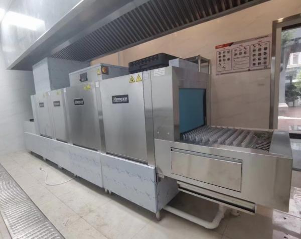 60kw SUS304 Rack Conveyor Dishwasher 3380-4920PCS / Hour 4200x862x2000