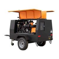 Compresseur d'air à vis de quatre roues 8m3/Min For Providing Shotcrete Power