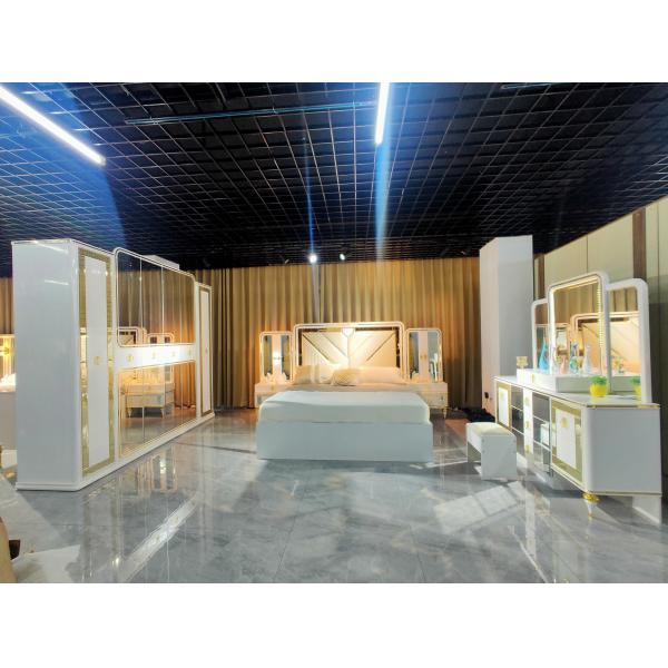 Wood MDF Home Bedroom Furniture Dresser King Bed Oak Grey White Sets Full Size