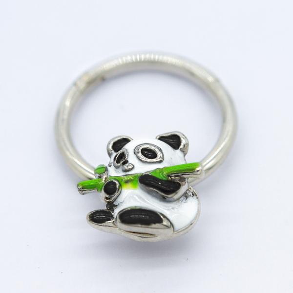 Anel de aço inoxidável 10mm do septo de 16 calibres de Panda Nose Piercing Jewellery 316 bonitos