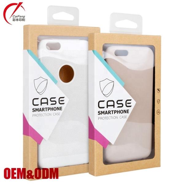 CMYK Electronics Packaging Box Mobile Phone Case Box Packaging With PVC Insert