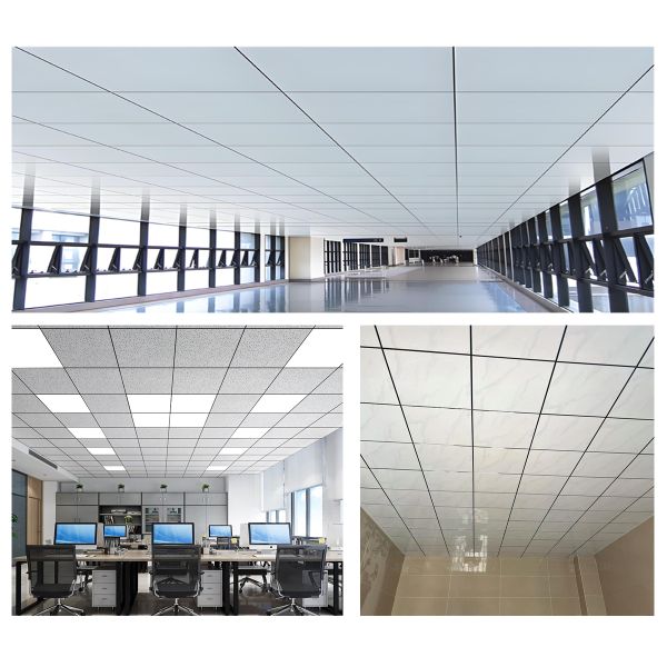 Galvanized Steel Lay In Ceiling Tiles AA Grade Fireproof Lightweight 1.5 Lbs Per Tile Ceiling Solution for Commercial Buildings