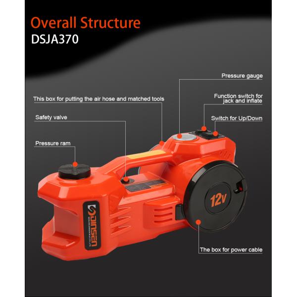 3 In 1 Electric Hydraulic Jack Kit 150PSI Max Pressure With Impact Wrench