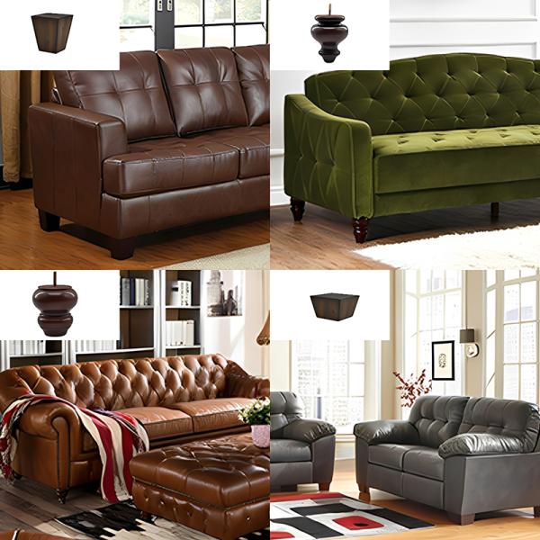 Modern Minimalist High-Quality Solid Wood Sofa Legs Furniture TV Cabinet Support Legs Heightening Wooden Leg Accessories