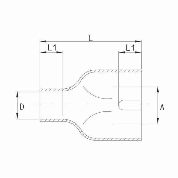 Y Shape Copper Pipe Fittings 50 MM 3 Way Special Tee Distribute Connector
