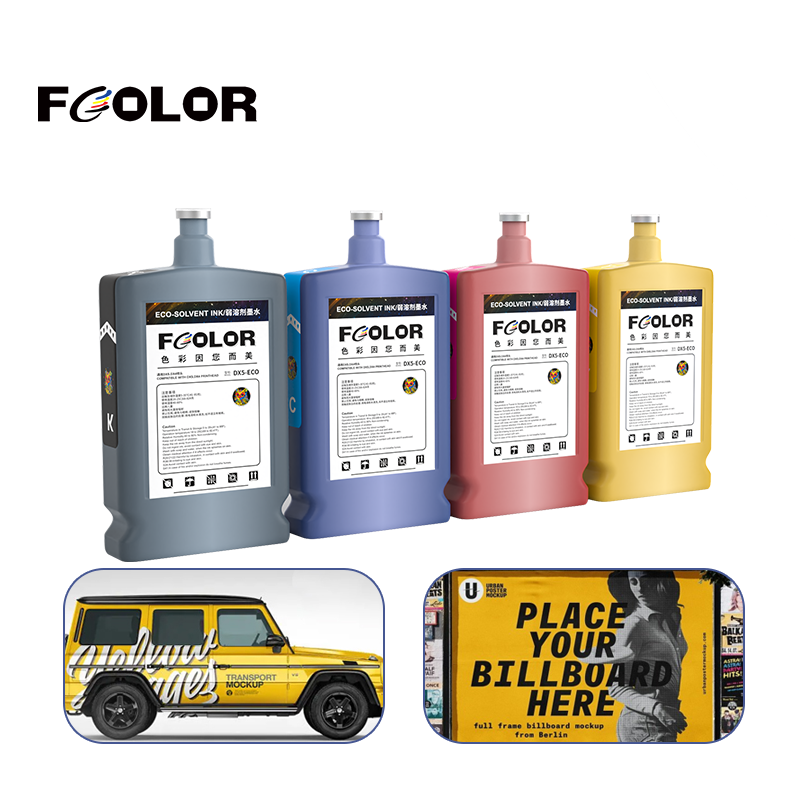 High Quality 500ml-1l Eco-Solvent Printing Ink Compatible With Galaxy Epson Dx4 Dx5 Dx11 Printhead Machine