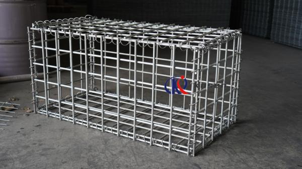 Paroi en gabion soudé en maille en 2mx1mx1m Taille pour une longue durée de vie et une protection de conservation