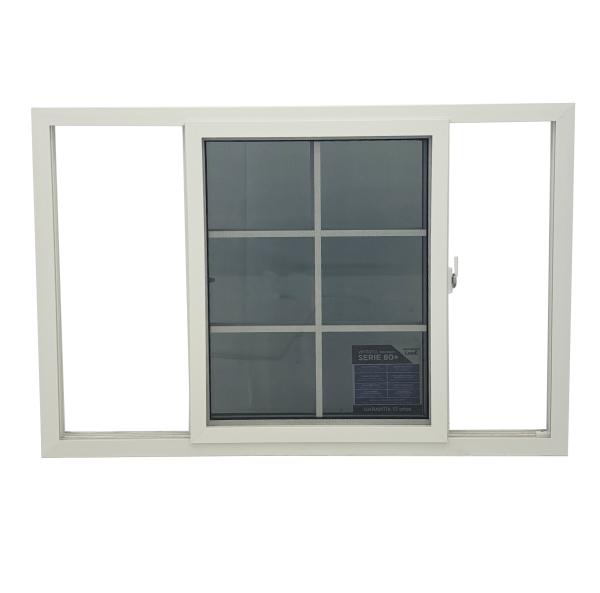 カスタマイズ可能な摩擦ヒンジ 重用 80mm UPVC ダブルスライディング ウィンドウ
