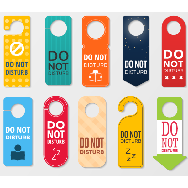 Custom Plastic PVC Door Hangers Flyers Logo Room Door Open House Sign Real Estate Agents For Hotel