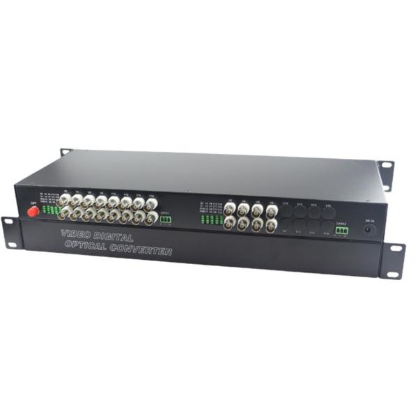 1U Rack Mounted Fiber Optic Media Converter / Fiber Optic Video Converter