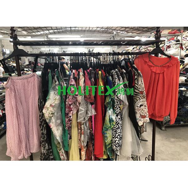 Holitex Used Womens Clothing Summer Colorful Silk Blouses For Southeast Asia