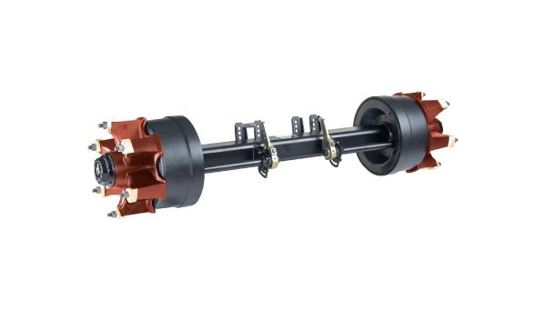 German Type SAE1527 Spider Track Axles , Bogie Suspension Replacement Trailer Axles