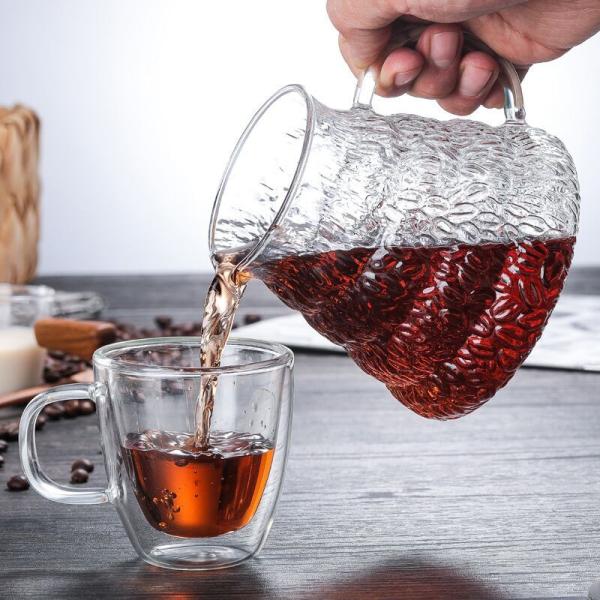 Stainless Steel Filter and Lid Coffee Server for Customized Logo Heat Resistant Tea Pot
