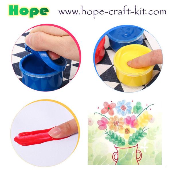 Non-toxic Finger Paint / Poster Paint  4 Colors, 6 Colors, 8 Colors set washable for kids diy painting water color paint