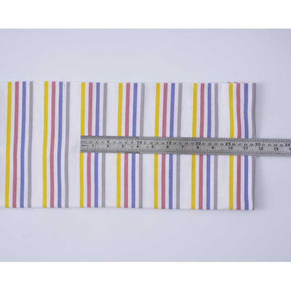 Tissu tricoté rayé naturel, respirant et propre à la peau, pour le loisir