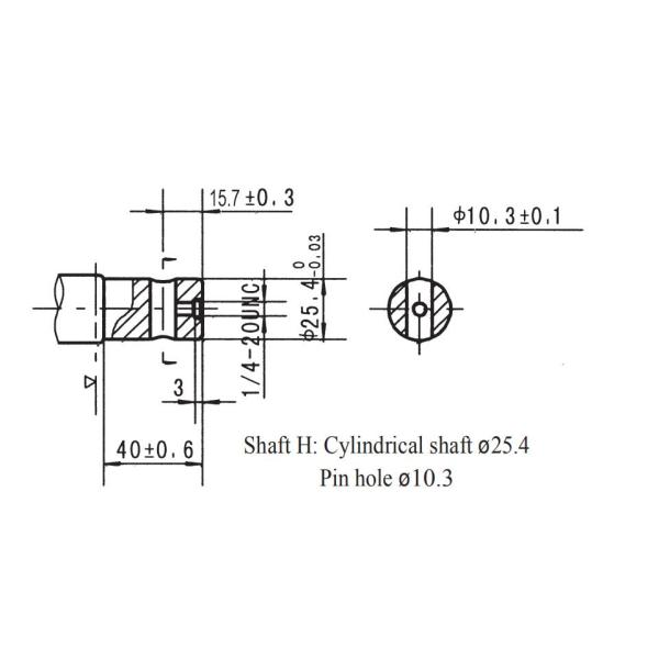 Charlynn H Series Medium Motor 1 in. Straight  w/.40 Dia.  Crosshole SAE 4 flange high torque high rpm motor
