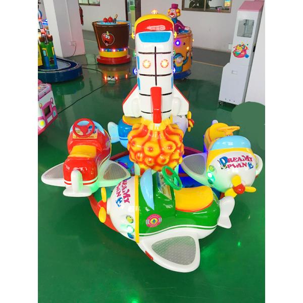 White color Dreamy Plane Helicopter for young kids baby rotating car