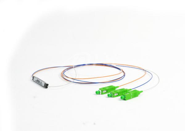 1 × 2 PLC APC Optical Fiber Splitter high stability and high reliability
