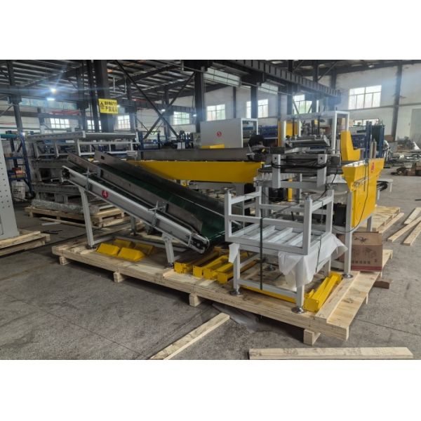 500-800 Packages/Hour Pick And Place Robot Palletizing System With Korean PLC And 4 Axis Movement