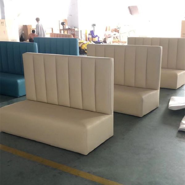Custom Made Banquette Seating Furniture PU Restaurant Booth Seating Soft Sofa Bench