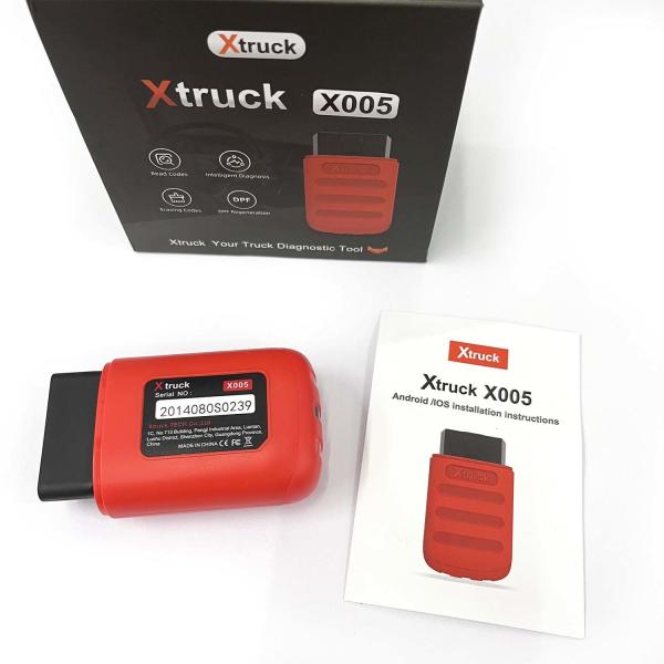 Xtruck X005 Heavy Duty Truck OBD Scanner with 8 OBDII Test Modes Two Years Free Updates and Read Fault Codes