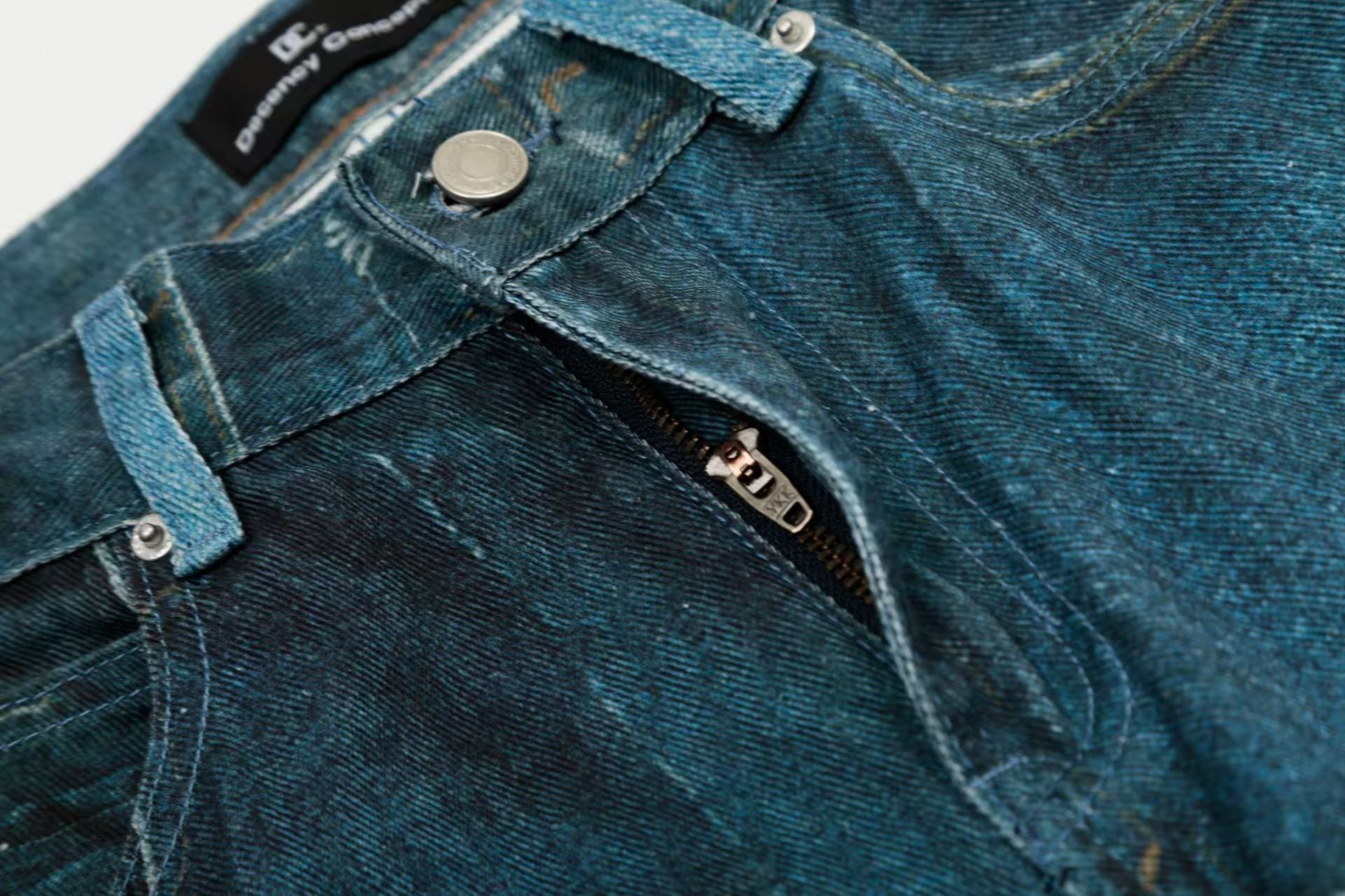Breathable Classic Denim Trousers Soft Cotton Blend Comfortable Fit Suitable for Office Casual and Outdoor Activities