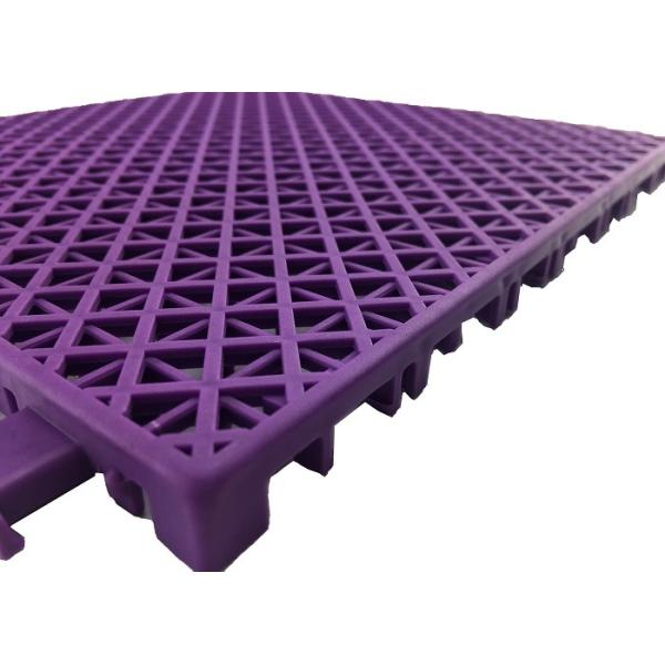 Double Tier 250 * 250 * 12.7 mm Outdoor Sports Flooring Low Heat Reflection