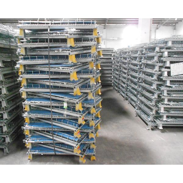 Galvanized Warehouse Storage Shelves Welded Steel Lockable Wire Mesh Pallet Cage