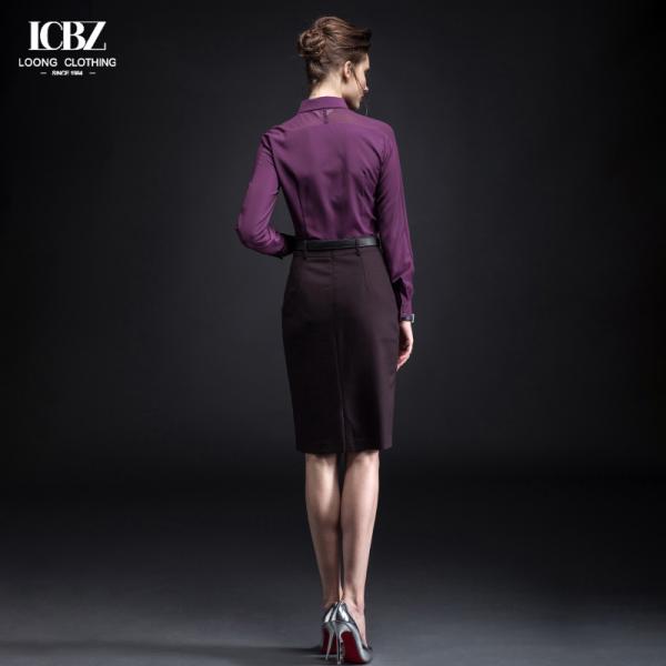 2022 Чистый твердый белый случайный формальный дамский блузка верхний для офисной леди по доступной цене