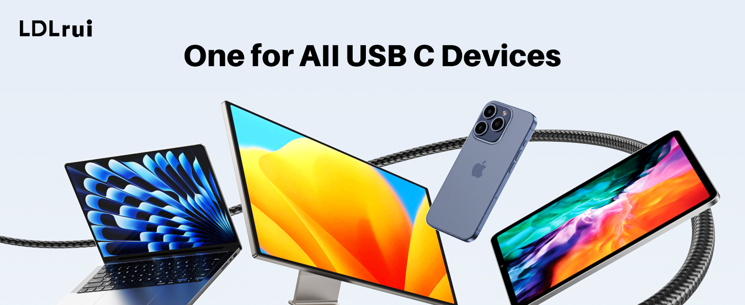 1M USB4 Cables 8K 60Hz Video Fast Charging Type C Cable 240W EPR 40Gbps Compatible With Thunderbolt 4 3