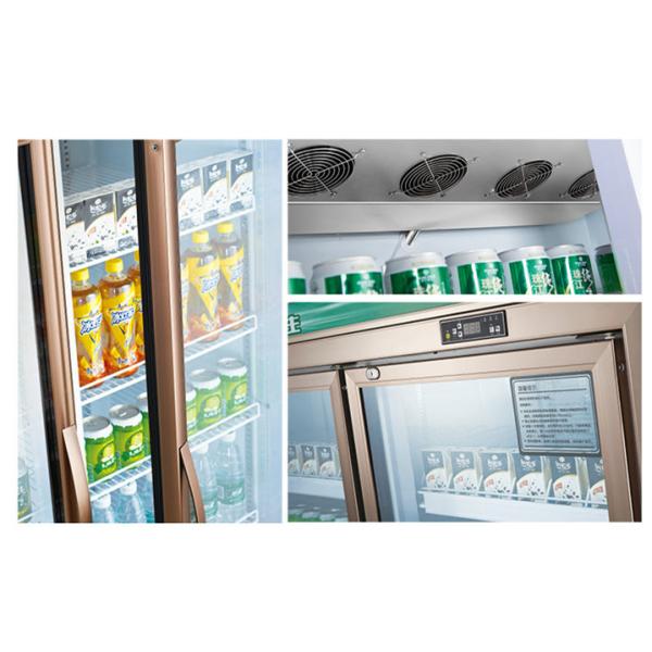 Commercial Upright Supermarket 2 Doors Beverage Display Cooler Showcase Supermarket Chiller