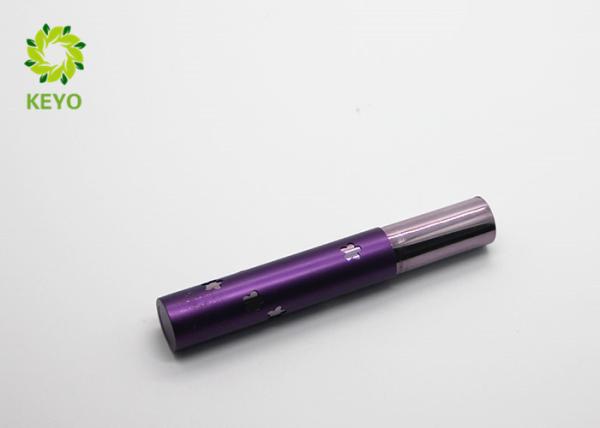 Round Purple Empty Makeup Containers  Aluminum Made For Eyeliner Packaging