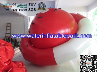 0.9mm PVC Tarpaulin Inflatable Peg-top / Red White Inflatable Saturn Rocker