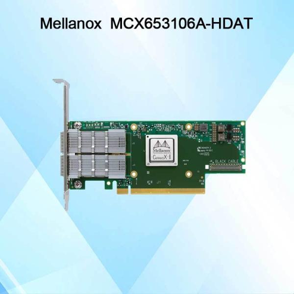 Carte réseau Mellanox ConnectX-6 MCX653106A-HDAT VPI, adaptateur InfiniBand et Ethernet 200 Gb/s
