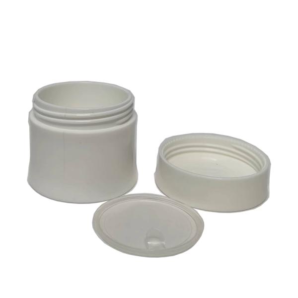 Jarrón de crema de plástico oval 50g con pared interior para cosméticos para el cuidado de la piel