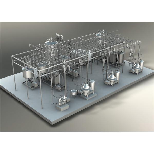 Stainless Steel Fruit Juice Production Line , UHT Yogurt Production Machine