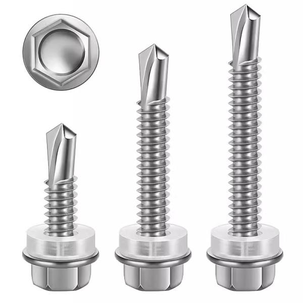 ステンレス鋼 ASME AISI SS400 SUS410 ヘクサフレンズヘッド 自己掘削螺栓 DIN7504