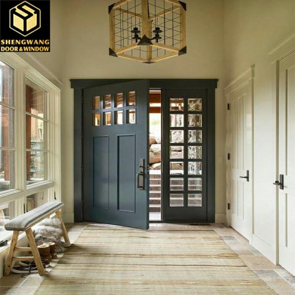 Swing Left Stainless Steel Door For Outswing Metal Door With Brown Swinging Fire Doors