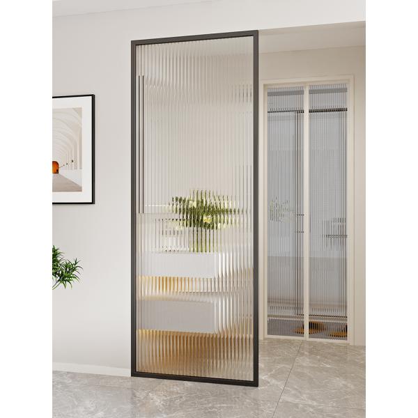 8mm Fluted Glass Interior Door CCC Tempered Patterned Glass For Hotel