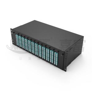 3U 288C MPO Patch Panel With 12 Cassettes Equipped With Cable Management