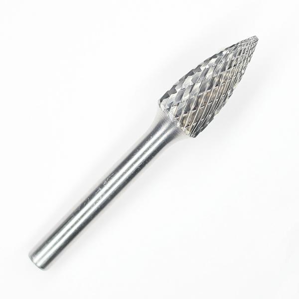 SG-2 Tree Point End Double Cut Carbide Burr 1/4 Shank Carbide Burrs For Die Grinder 5/16 X 3/4