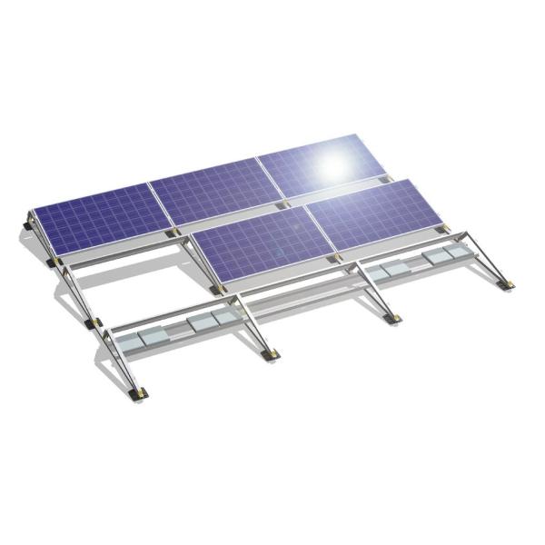 60m/S Wind Load Residential Commercial Aluminum Slotted Rail PV Solar Panel Mounting Systems