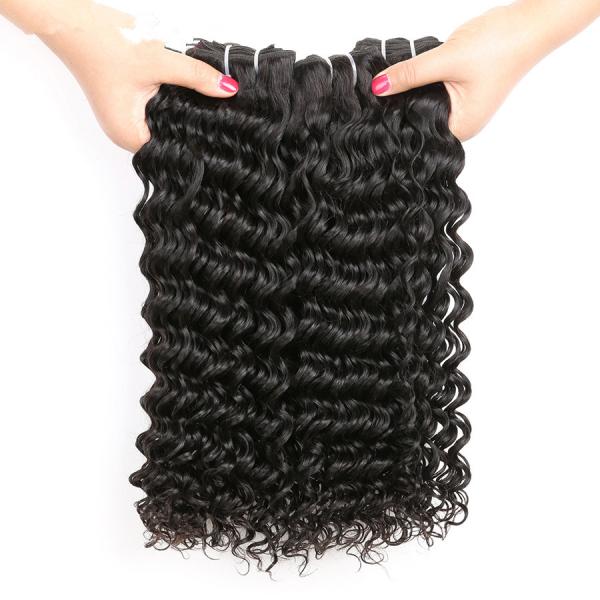 Deep Curl 100% Virgin Indian Hair Weave Unprocessed Human Hair Black